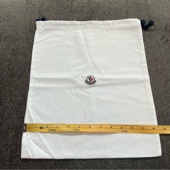 Moncler Dust Bag White Logo 12.5" X 15.5” Shoes Purse Storage Cover Travel - Picture 8 of 9